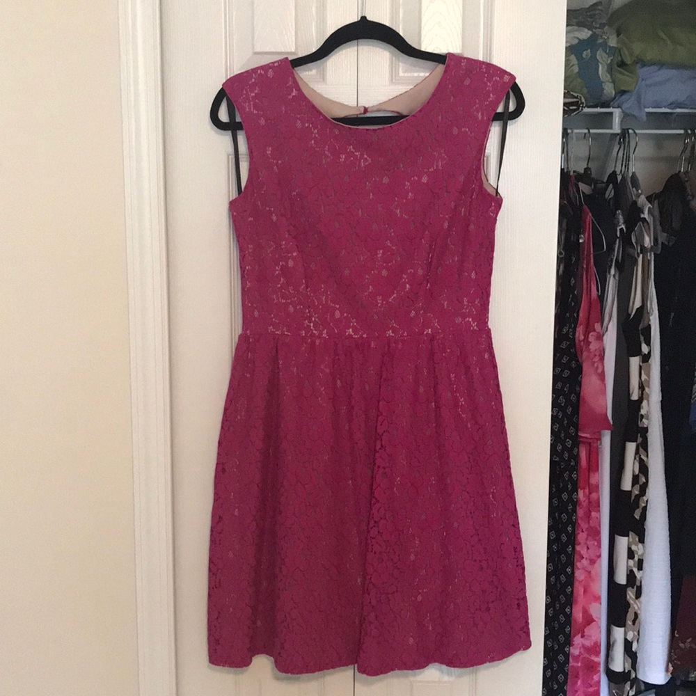 Pink lace dress